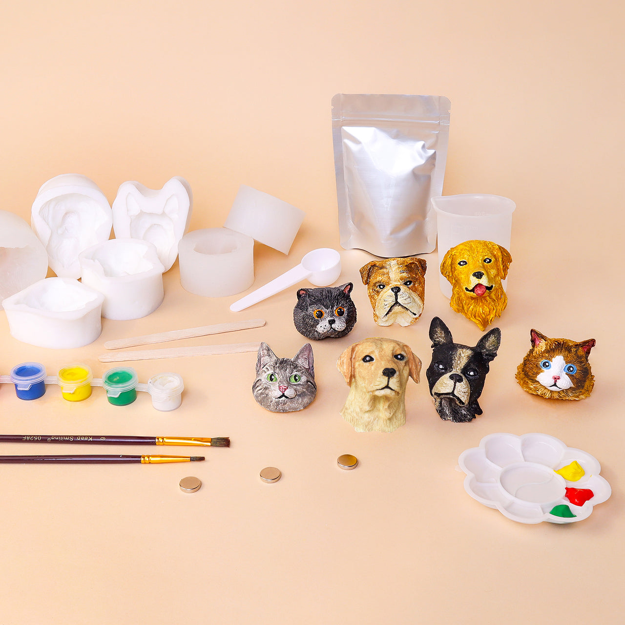 DIY Pet Plaster Fridge Magnet Kit