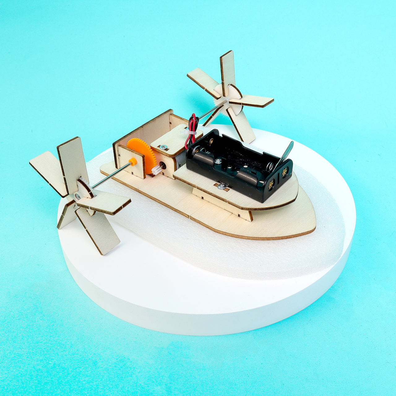 Kit de bricolaje para barco con rueda de paletas, juguete educativo STEM