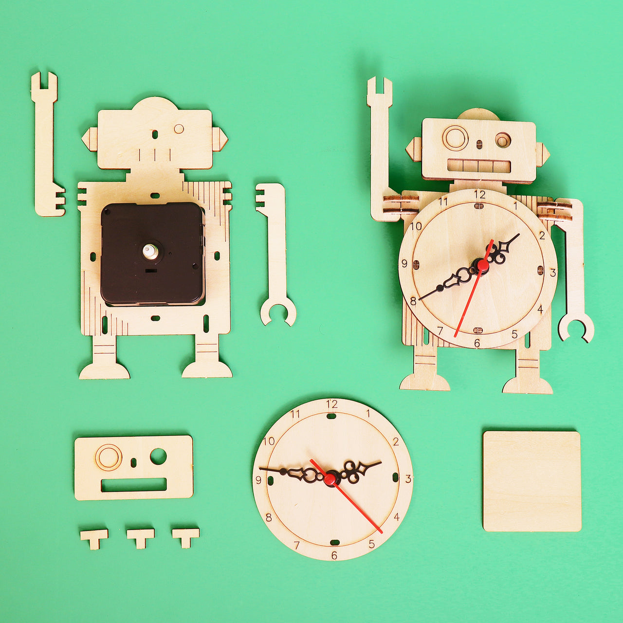 Robot Clock DIY Kit, Educational STEM Toy