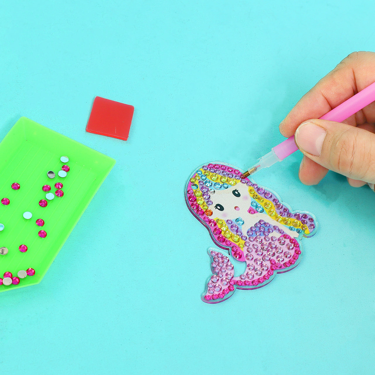 Adorable Keychains Diamond Art Kit – Mermaid (Set of 15)