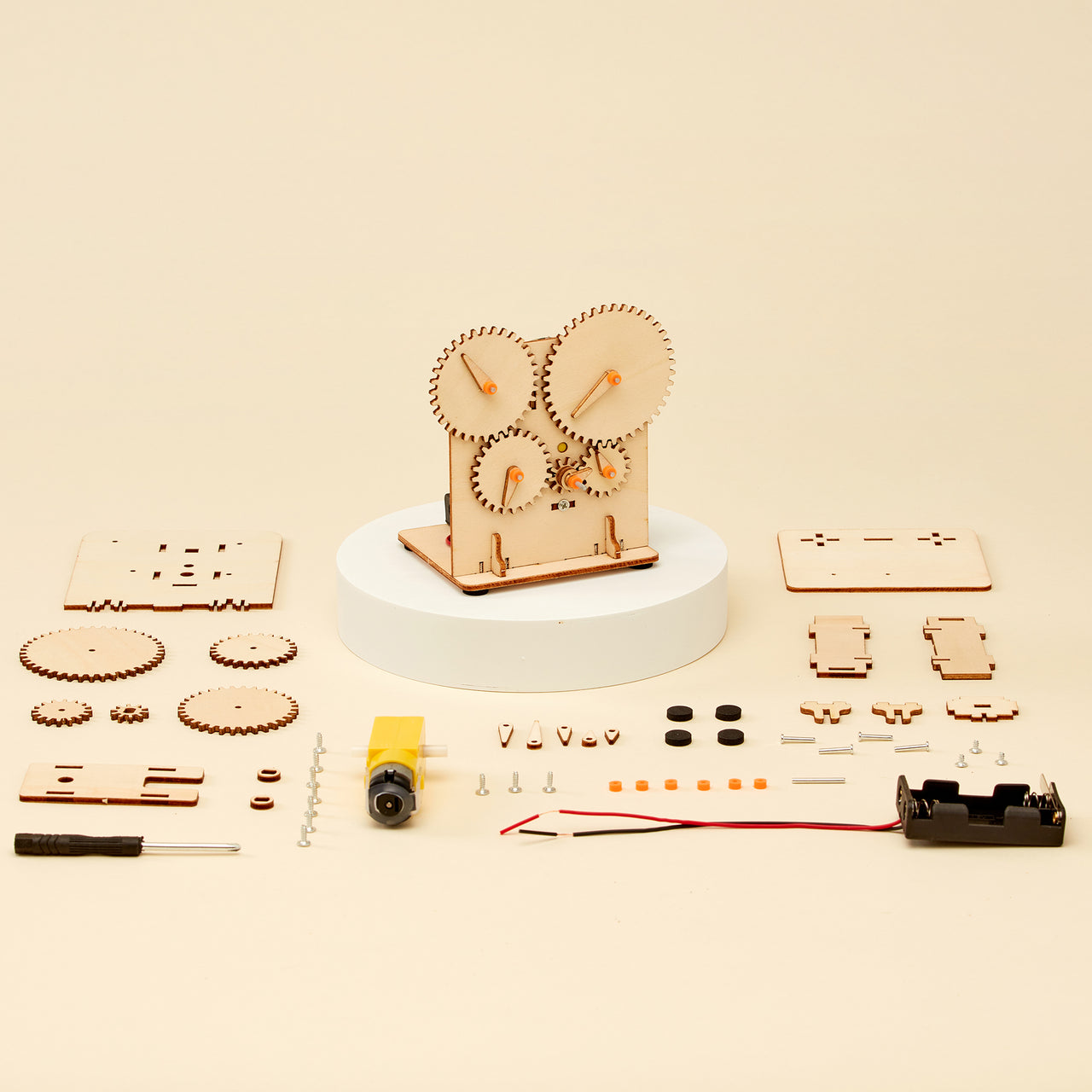 Gear Train DIY Kit, Educational STEM Toy