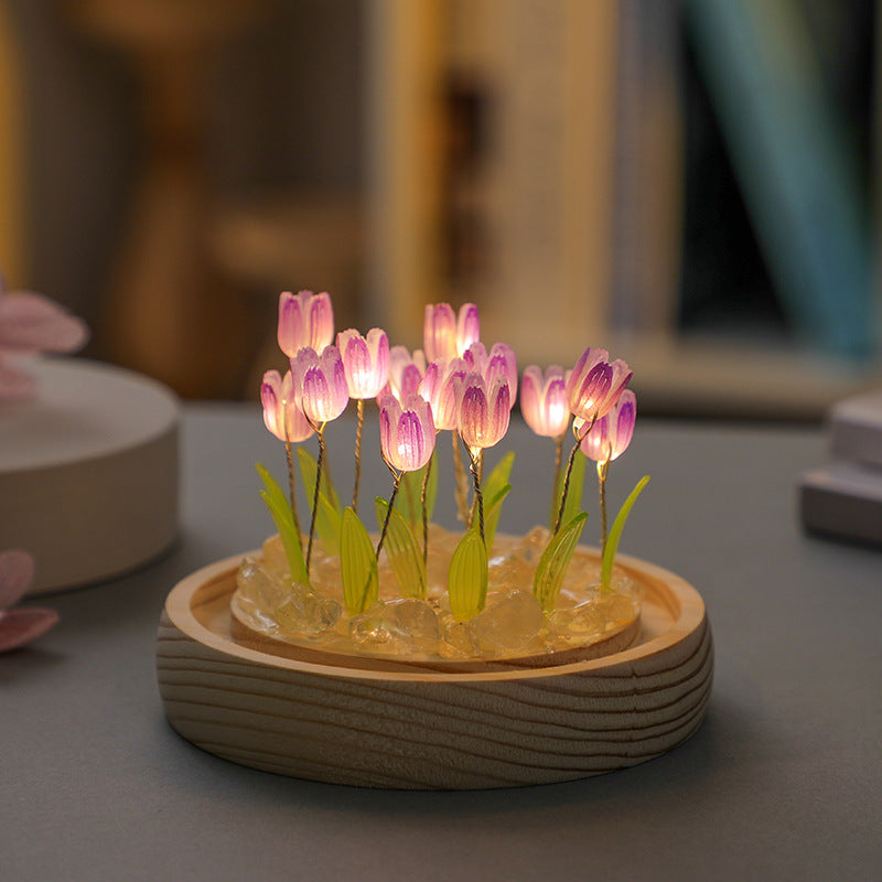 CreateKit Tulip LED Night Light, cadeau unique fait à la main pour elle